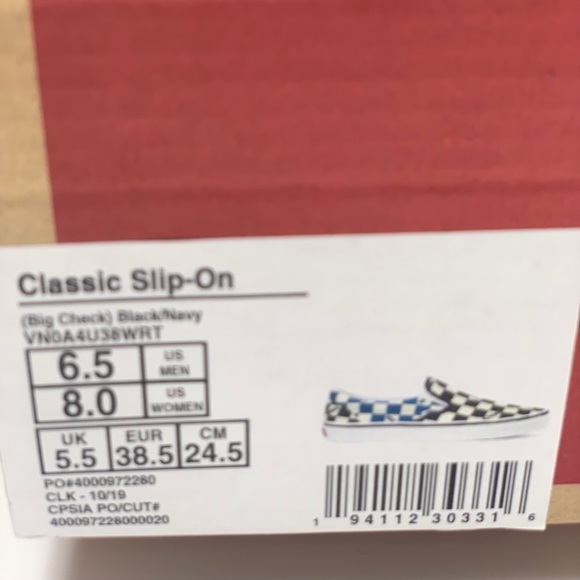 Vans Classic Slip-On ( Big Check) Black/Na… - Picture 10 of 13